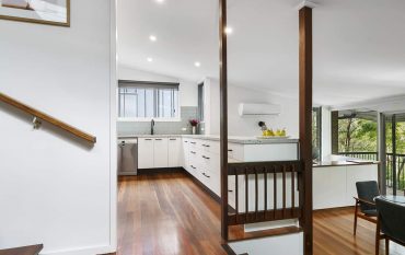 After photo of a white kitchen renovation
