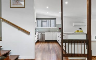 White and wood aesthetic kitchen renovation