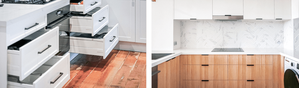 Modern kitchen renovation with storage solutions